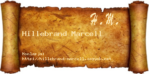 Hillebrand Marcell névjegykártya